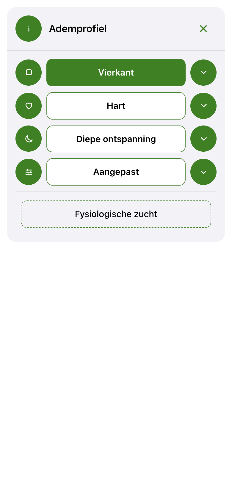 Webversie, de ademprofielen — schermafbeelding van 26 augustus 2026
