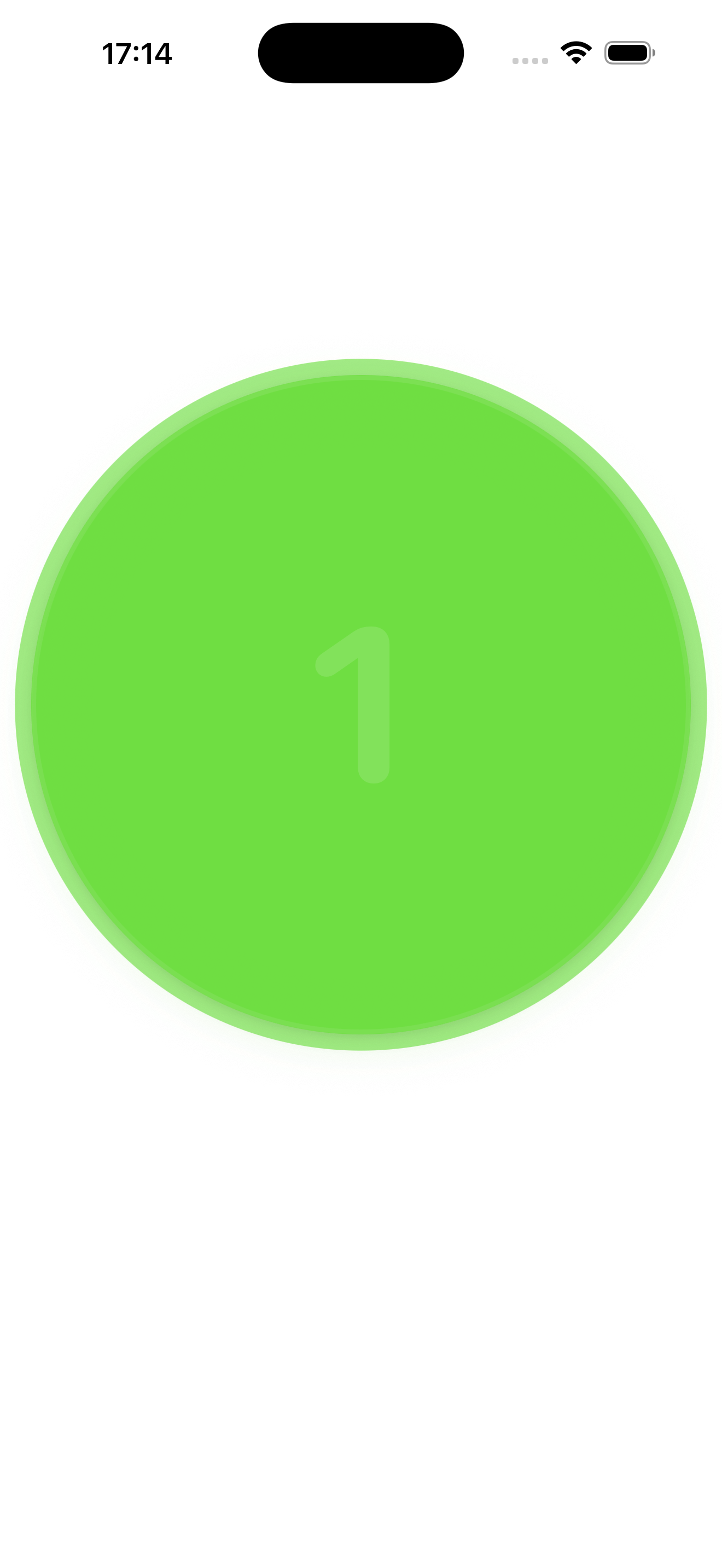 A running session with the breathing circle mid-inhale